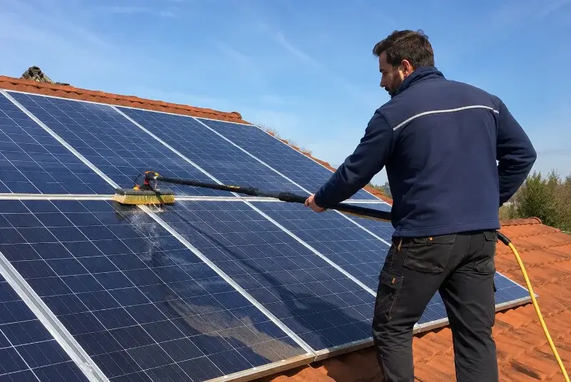 Nettoyage et entretien de panneaux solaires à la Boisse